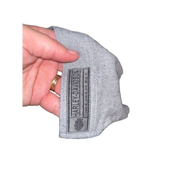 Harley-Davidson Gray Thick Slim 2 XL Button Down Short Sleeve - Picture 3 of 8